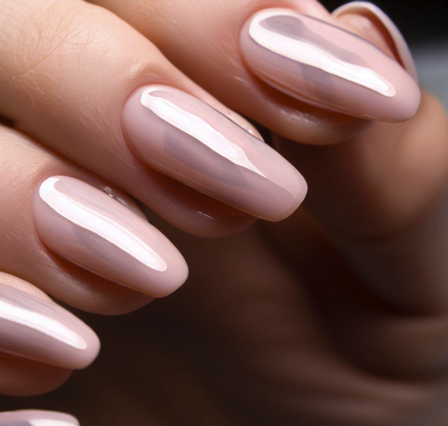 Natural Pink Acrylic Nails