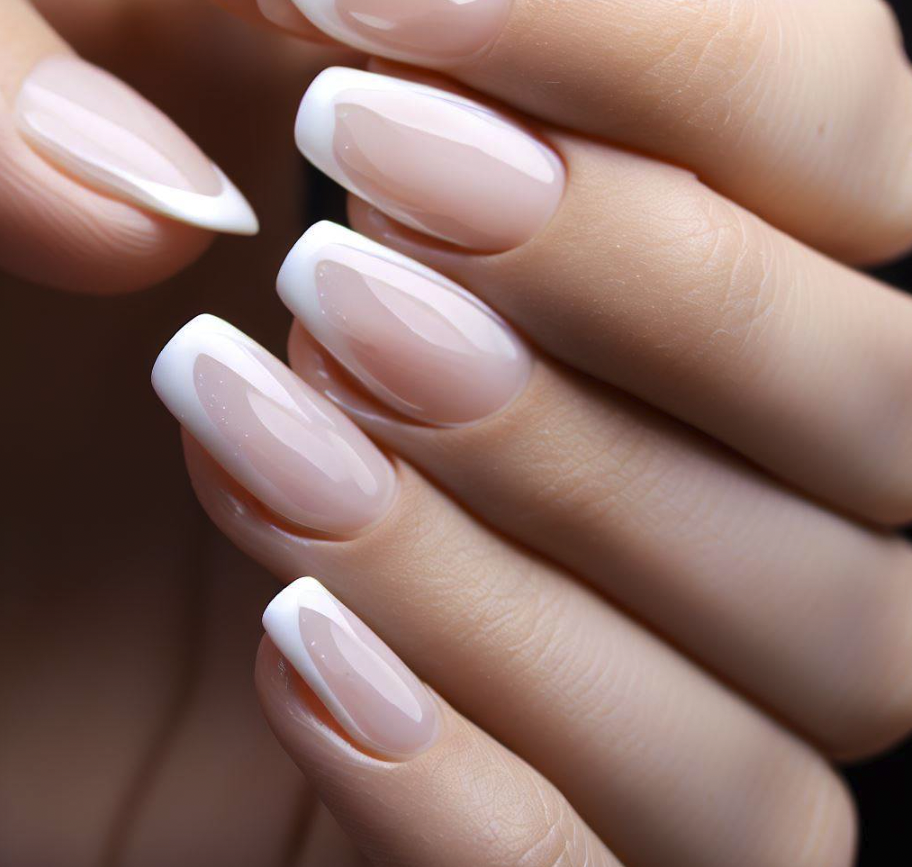 White French Tip Acrylic Nails