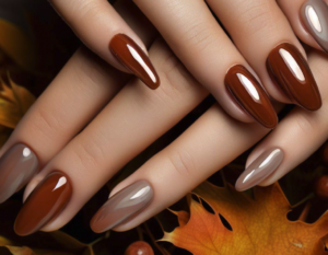 Simple Designs Autumn Nails
