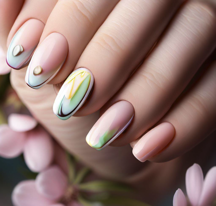 Simple Designs for Spring Nails
